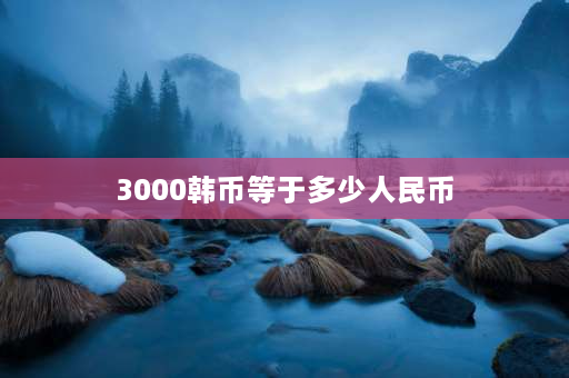 3000韩币等于多少人民币 42900韩币折成人民币多少钱？