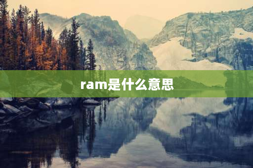 ram是什么意思 ram内存什么意思？