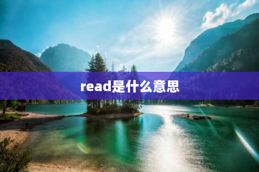 read是什么意思 read to read for的区别？