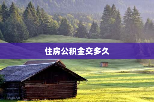 住房公积金交多久 公积金一年缴纳多少个月？