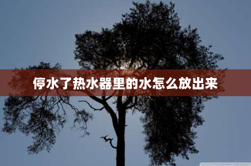 停水了热水器里的水怎么放出来 停水后如何把储水式电热水器里的水放出来？