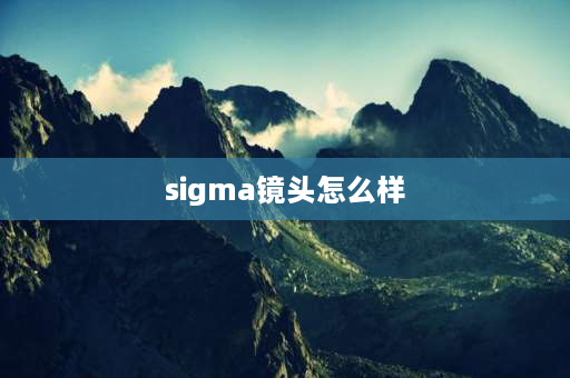 sigma镜头怎么样 sigma镜头哪个国家的？