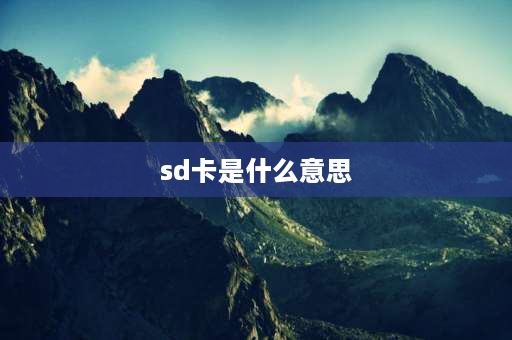 sd卡是什么意思 SD卡是什么？和内存卡有什么区别呐？