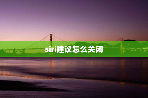 siri建议怎么关闭 怎么关掉Siri建议？