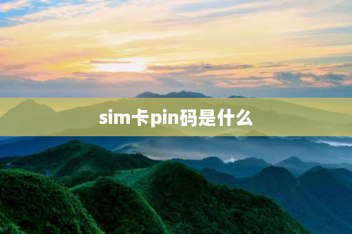 sim卡pin码是什么 sim卡pin码什么意思？