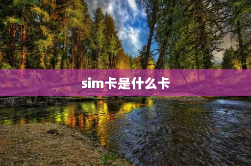 sim卡是什么卡 流量卡是什么意思？