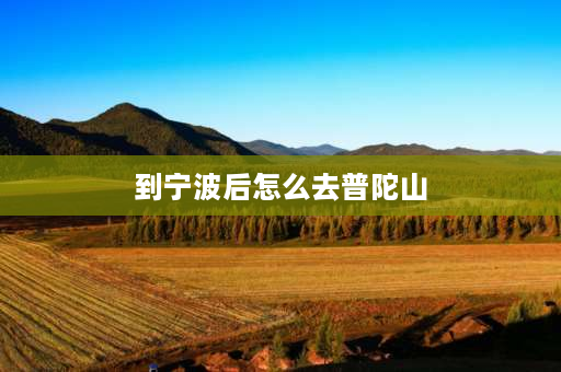 到宁波后怎么去普陀山 宁波机场去普陀山最快方法2022？