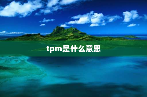 tpm是什么意思 没有可用的tpm是什么意思？