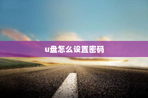 u盘怎么设置密码 U盘文件夹怎么加密？