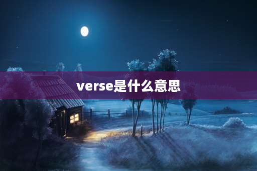 verse是什么意思 骁歌曲歌词意思？