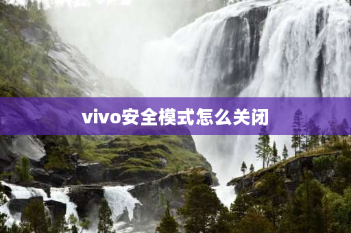 vivo安全模式怎么关闭 vivo手机的安全模式怎么关？