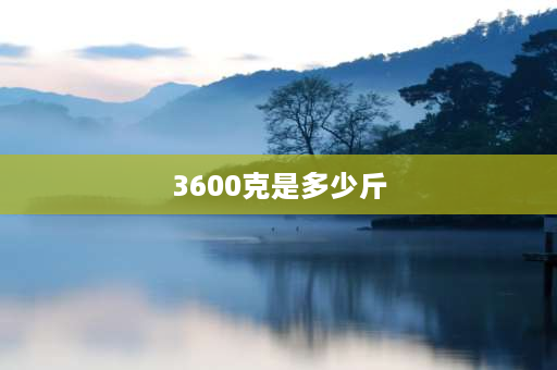 3600克是多少斤 3600千克等于多少吨用分数表示？