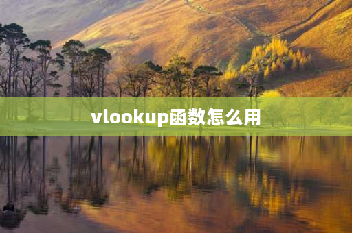 vlookup函数怎么用 vlookup函数使用方法？