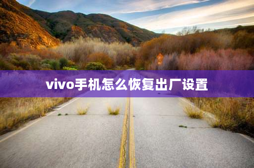 vivo手机怎么恢复出厂设置 怎样让vivo手机恢复出厂设置？