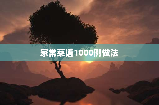 家常菜谱1000例做法 家常菜做法大全食谱？