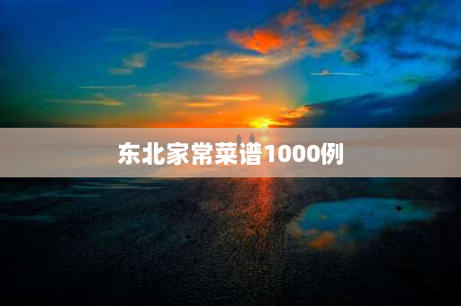 东北家常菜谱1000例 东北大炖菜有多少种？