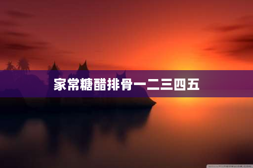 家常糖醋排骨一二三四五 家常糖醋排骨步骤？