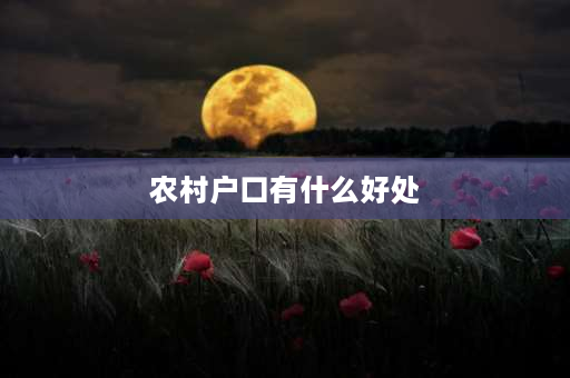 农村户口有什么好处 农村户口好吗？