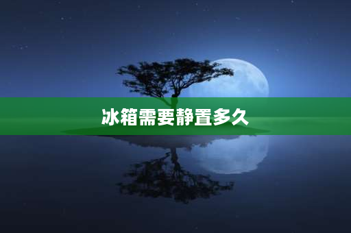 冰箱需要静置多久 买冰箱回来为什么要静置24小时？