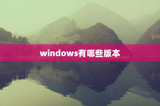 windows有哪些版本 win10系统分类？