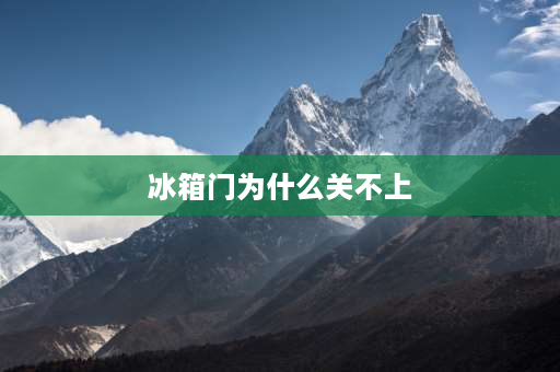 冰箱门为什么关不上 冰箱门怎么关不上？