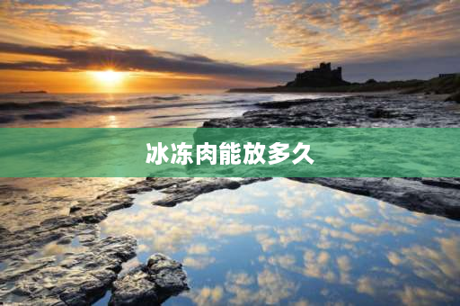 冰冻肉能放多久 猪肉在冷冻状态下最多可以保存多长时间？