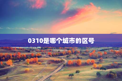 0310是哪个城市的区号 河北省的区号是什么？