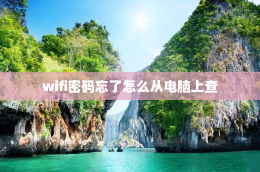 wifi密码忘了怎么从电脑上查 wifi密码学校电脑怎么查看？