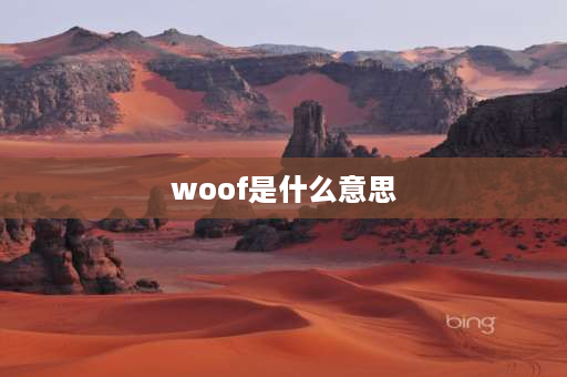 woof是什么意思 onom是什么词性？