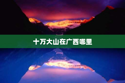 十万大山在广西哪里 广西十万大山历史？