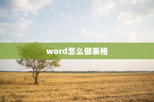 word怎么做表格 word创建表格有哪三种方法？