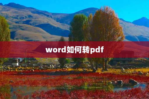 word如何转pdf 如何将word转换为PDF？