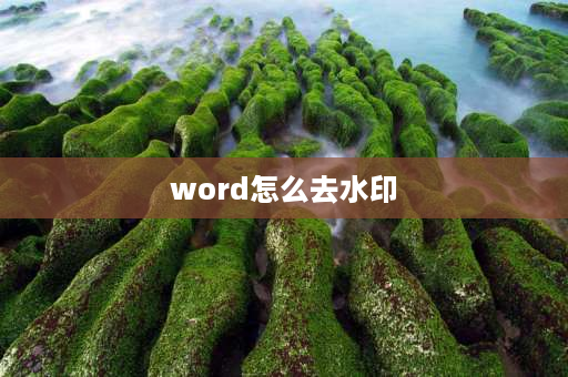 word怎么去水印 文档怎么去除全部水印？