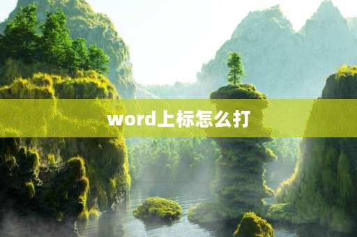 word上标怎么打 word文档上标表示形式？