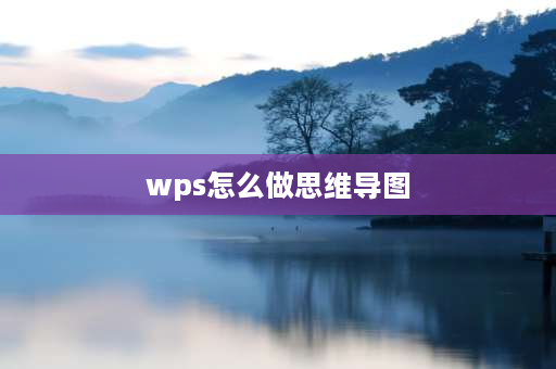 wps怎么做思维导图 怎么用WPS文档建思维导图？