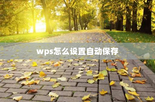 wps怎么设置自动保存 wps如何设置自动保存时间间隔？