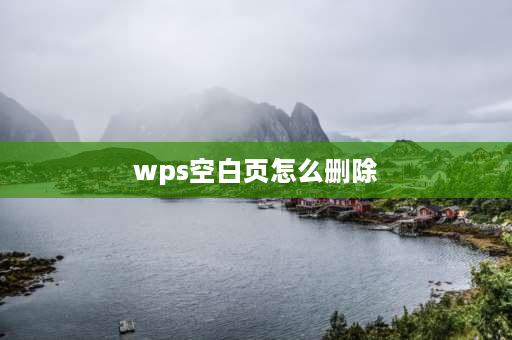 wps空白页怎么删除 WPS文档的空白页如何删除？