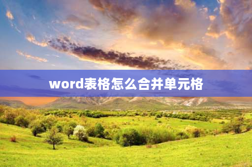 word表格怎么合并单元格 word文档怎么把两个表格并在一起？