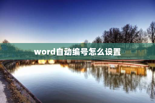 word自动编号怎么设置 Word中如何设置自动编号？