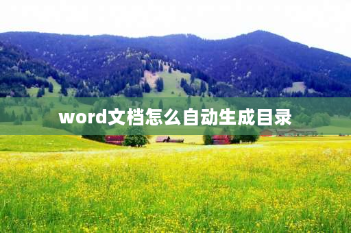 word文档怎么自动生成目录 word如何自动生成目录并有编码？