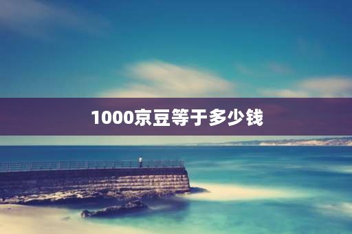 1000京豆等于多少钱 京东1000 元京豆怎么使用？