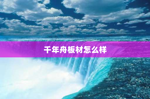 千年舟板材怎么样 千年舟桤木板材怎么样？