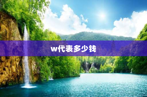 w代表多少钱 W代表什么数字？