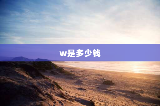 w是多少钱 w用数字表示是多少？