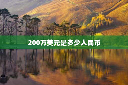 200万美元是多少人民币 200万亿是什么概念？