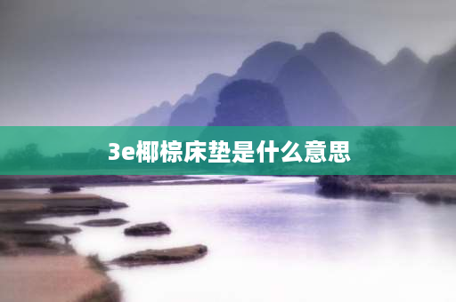 3e椰棕床垫是什么意思 3E椰棕的介绍？