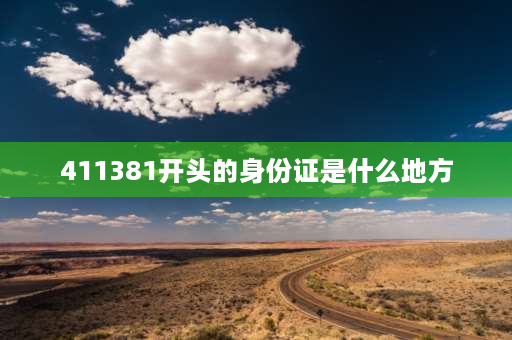 411381开头的身份证是什么地方 41138开头的身份证？