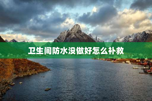 卫生间防水没做好怎么补救 二手房入住之后发现卫生间防水没做好怎么补救？