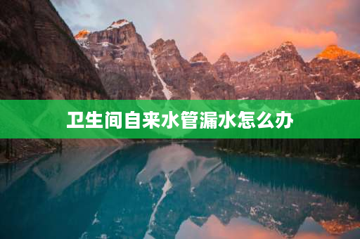 卫生间自来水管漏水怎么办 地暖下自来水漏水如何处理？