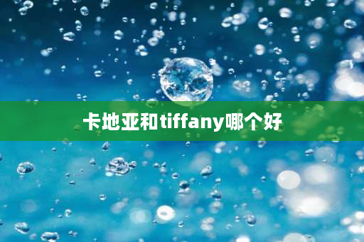 卡地亚和tiffany哪个好 蒂芙尼和卡地亚哪个好点？